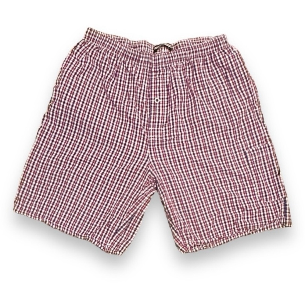 Nautica Red and Blue Plaid Boxer Shorts Men’s Size Medium